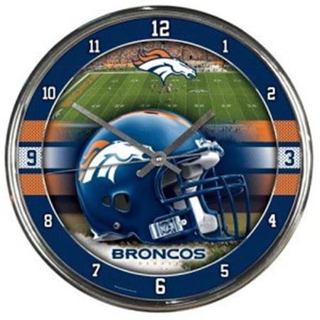 Wincraft Denver Broncos Round Chrome Wall Clock 1094327905
